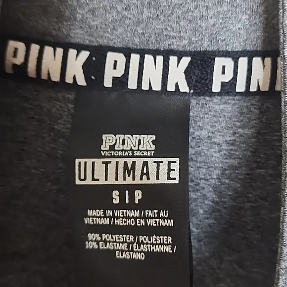 Pink Victoria secret ultimate grey long-sleeved  top size small - Picture 4 of 6